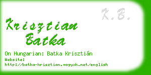 krisztian batka business card